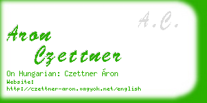 aron czettner business card